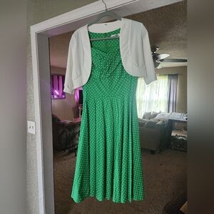 Vintage style sleeveless Pinup Dress and Bolero Jacket